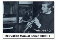Tandberg 6000 - Owners Manual